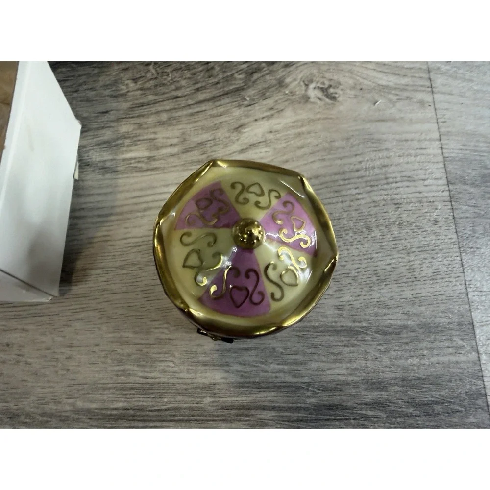 Sinclair Limoges France Hand Painted Merry Go Round Trinket Box 6/1000